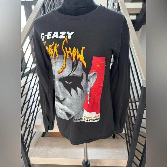 G-Eazy Black Graphic Long Sleeve Shirt - Picture 1 of 4